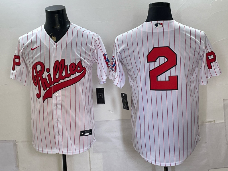 Men 2026 Philadelphia Phillies #2 white Game Nike MLB Jersey 080600